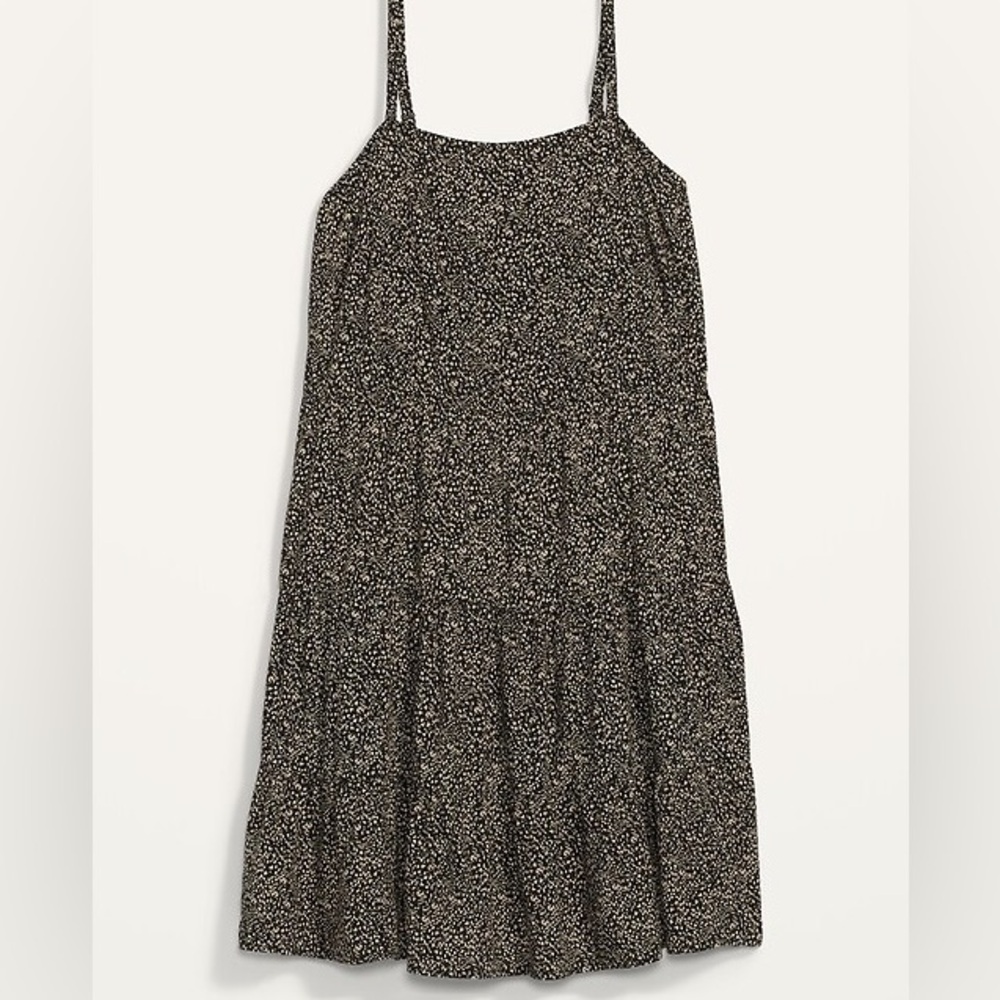 Old Navy Black and White Mini Dress With Pockets - Size Medium